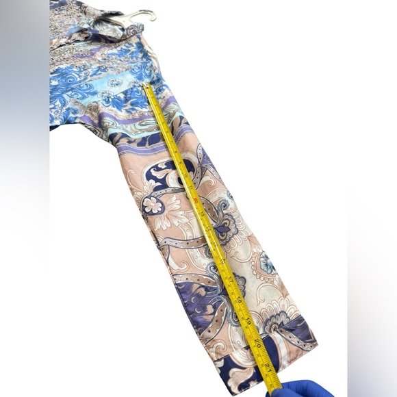 Johnny Was Valentin Jasmine 100% Silk Unlined Dress Women Size M Embroidered - Picture 11 of 14